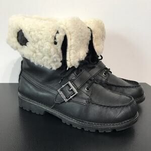 Polo by Ralph Lauren Black Ranger Ultra Hi Shearling Outdoor Boot Big Kid Boy 6